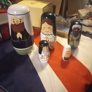 Set of Nesting Dolls with Religious Figures